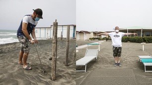 A Ostia stabilimenti a lavoro per un'estate al sicuro dal Coronavirus