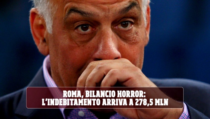 Roma, bilancio horror: l'indebitamento arriva a 278,5 milioni