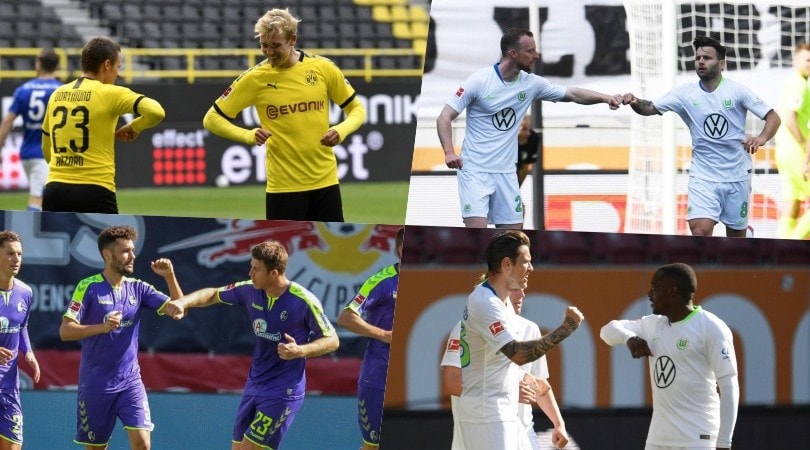 La Bundesliga post Coronavirus: esultanza ai gol con i gomiti