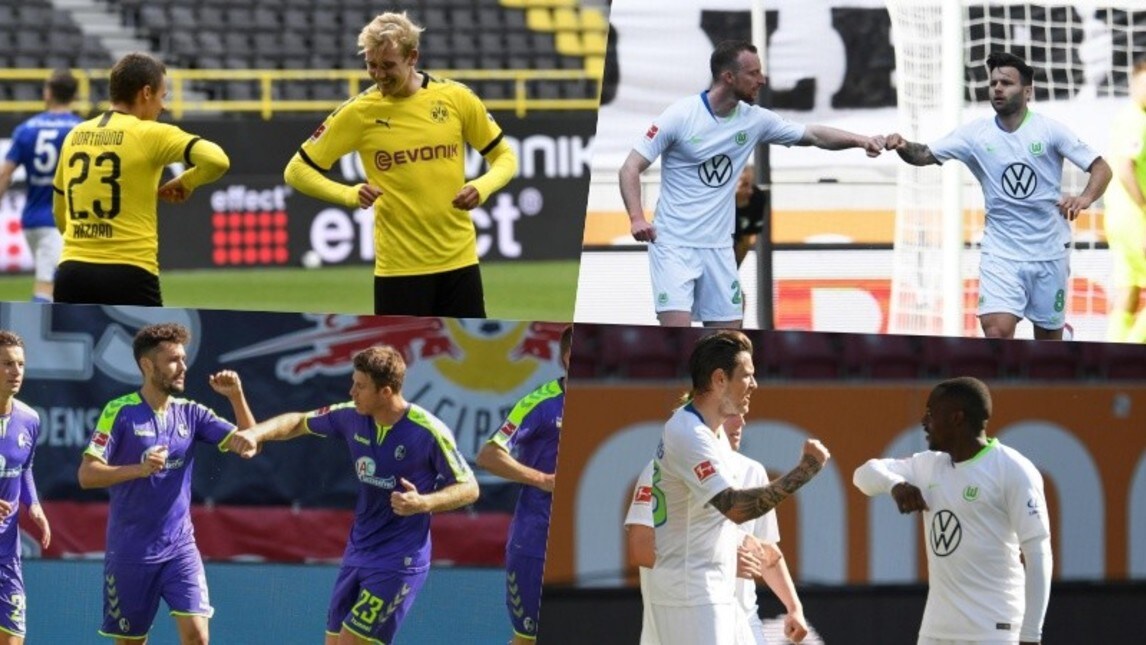La Bundesliga post Coronavirus: esultanza ai gol con i gomiti