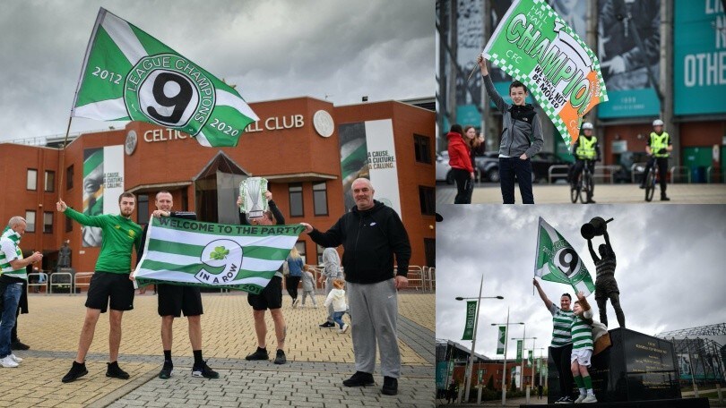 Celtic campione di Scozia, parte la festa dei tifosi davanti allo stadio