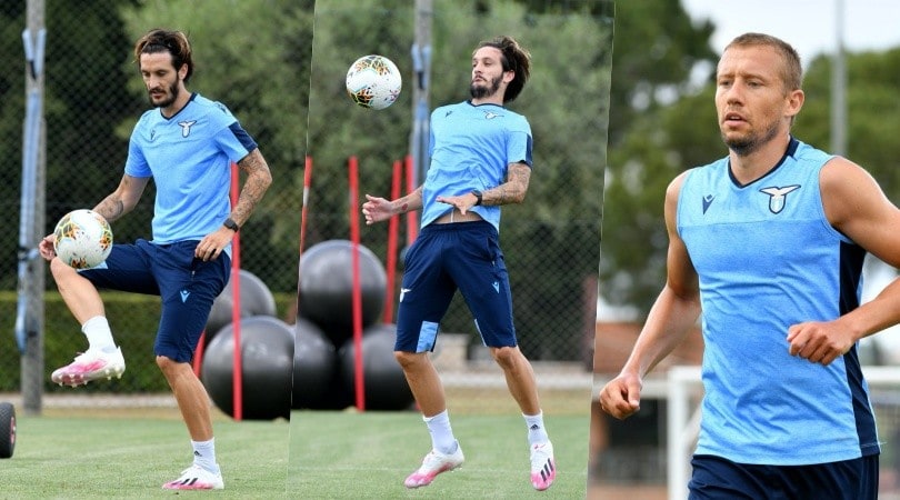 Lazio, Luis Alberto fa il mago in allenamento. E Leiva corre verso il recupero
