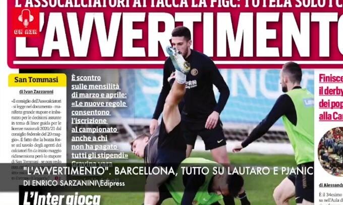 “L'avvertimento”. Barcellona, tutto su Lautaro e Pjanic