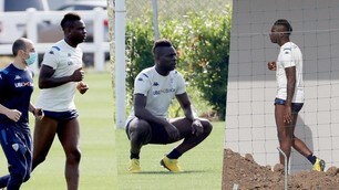 Balotelli in campo: primo allenamento con il Brescia