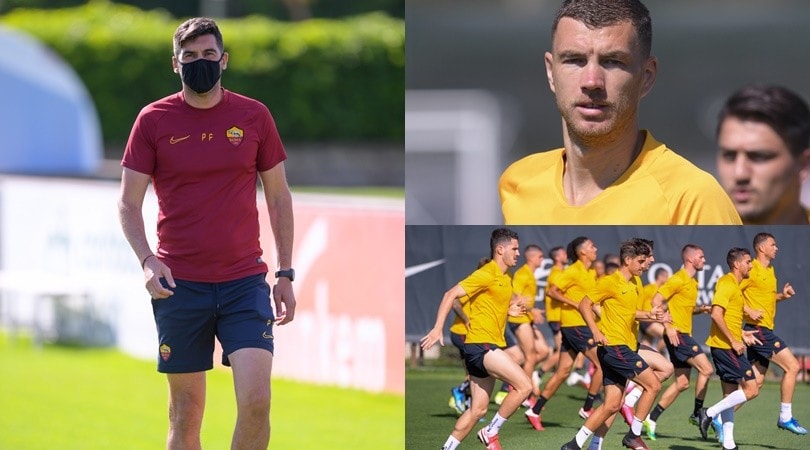 Roma, Dzeko tira la volata. Fonseca guida i suoi in mascherina