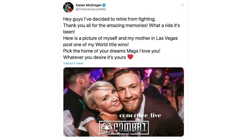 McGregor si ritira per la terza volta