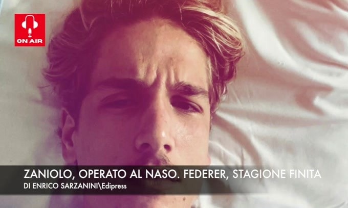 Zaniolo operato al naso. Federer stagione finita