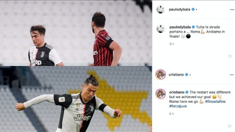 La Juve conquista la finale di Coppa Italia. Da Dybala a Ronaldo: festa sui social