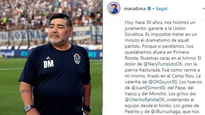Maradona ricorda Italia '90: