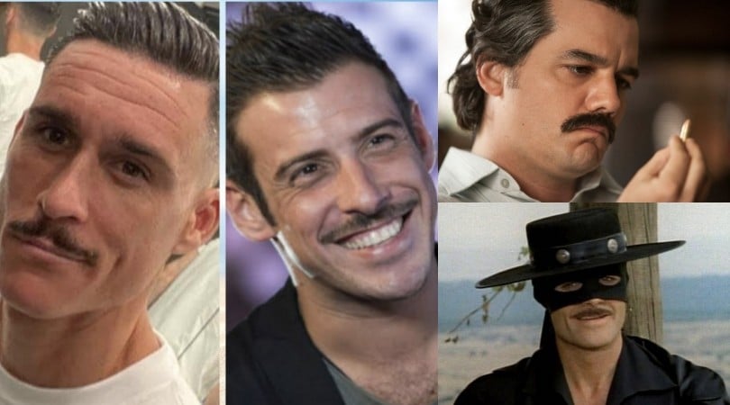 Napoli, Callejon come Gabbani: i baffi fanno il giro del web
