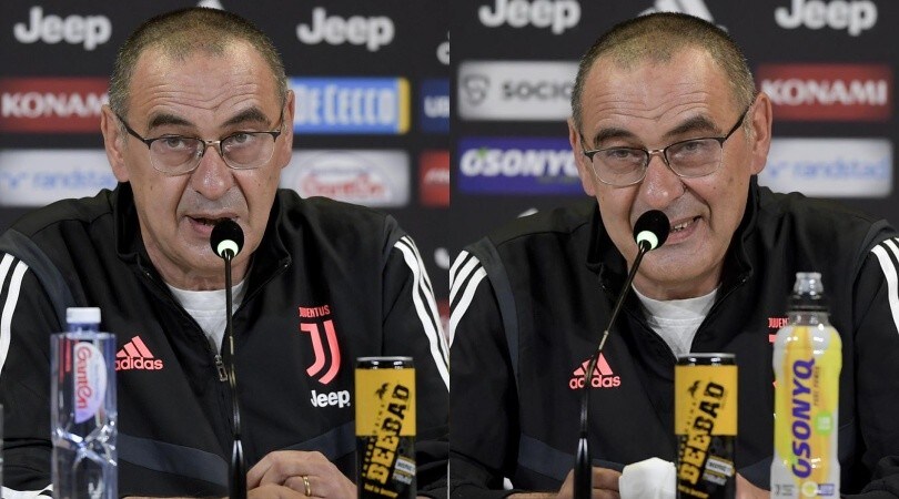 Juve, Sarri in conferenza stampa tra parolacce e risate