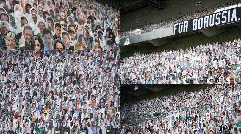 Borussia M., altro che porte chiuse! I tifosi diventano... sagome