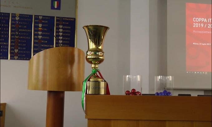 Coppa Italia, premiazione self service