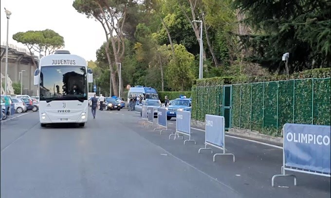 La Juve è arrivata all'Olimpico