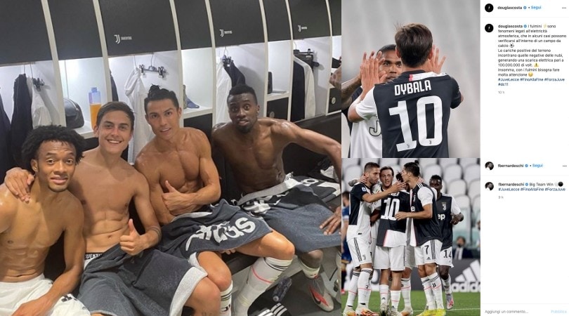 Ronaldo e la Juve fanno festa sui social. Douglas Costa…in cattedra