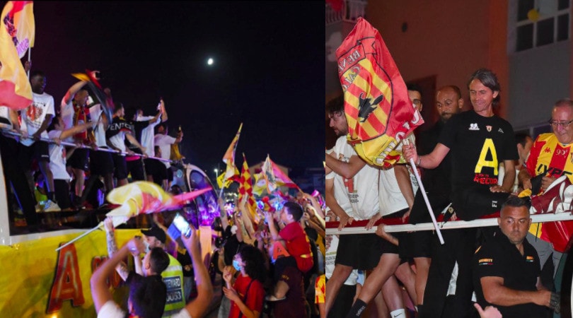 Benevento, grande festa in città per la promozione in Serie A