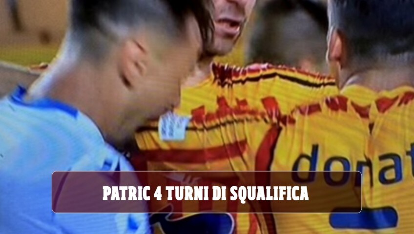 Patric, quattro turni di squalifica per il morso in Lecce-Lazio