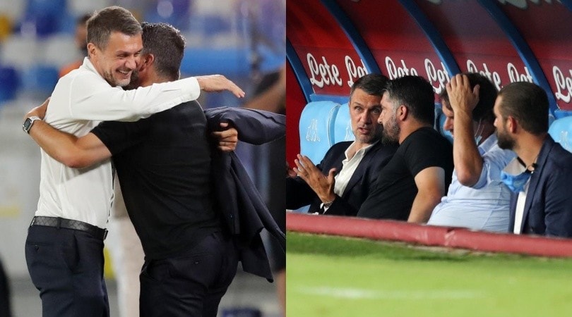 Gattuso e Maldini, abbraccio e confronto prima di Napoli-Milan