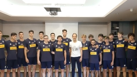 Lorenzo Bernardi in visita alla Juniores
