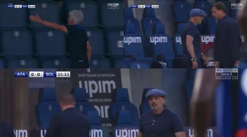Clamorosa lite tra Mihajlovic e Gasperini in Atalanta-Bologna