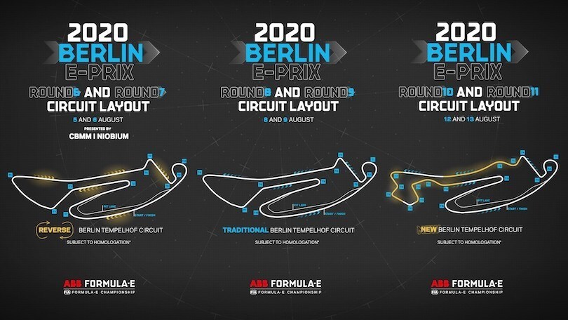 Formula E, Berlino svela i suoi tre circuiti in uno per i 6 ePrix del 2020