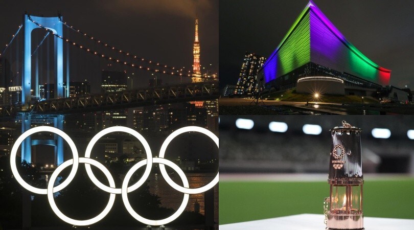 Olimpiadi di Tokyo, manca un anno esatto: la città si illumina