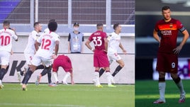 Roma ko contro il Siviglia, la delusione di Dzeko
