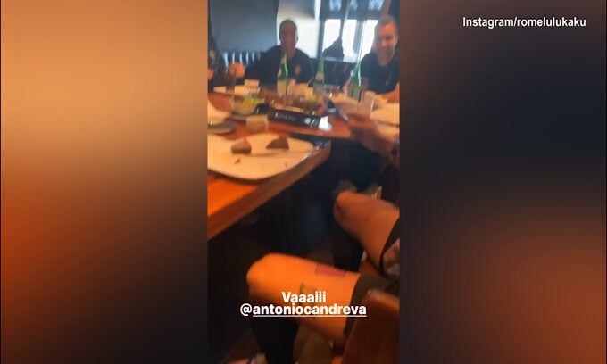 Lukaku show a tavola con Candreva e poi alla play