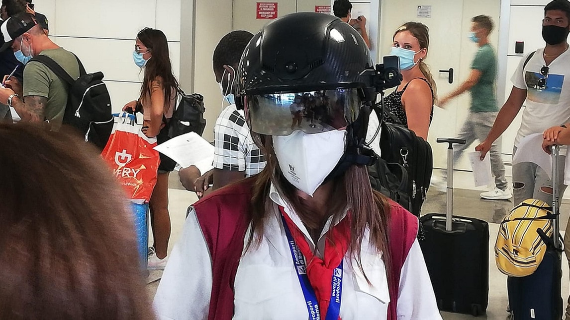 Fiumicino, controlli Coronavirus in corso: le immagini