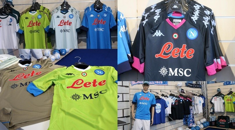 Napoli, le nuove maglie sbarcano negli store