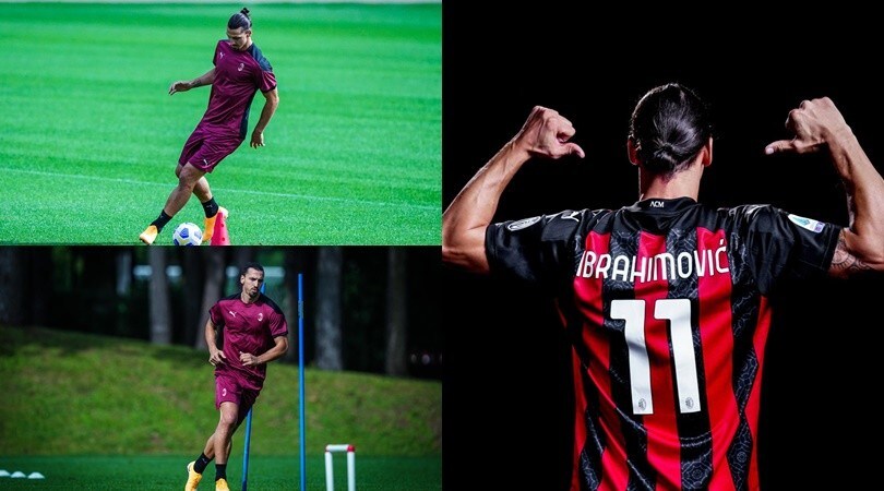 Ibra posa con la maglia del Milan, poi il primo allenamento