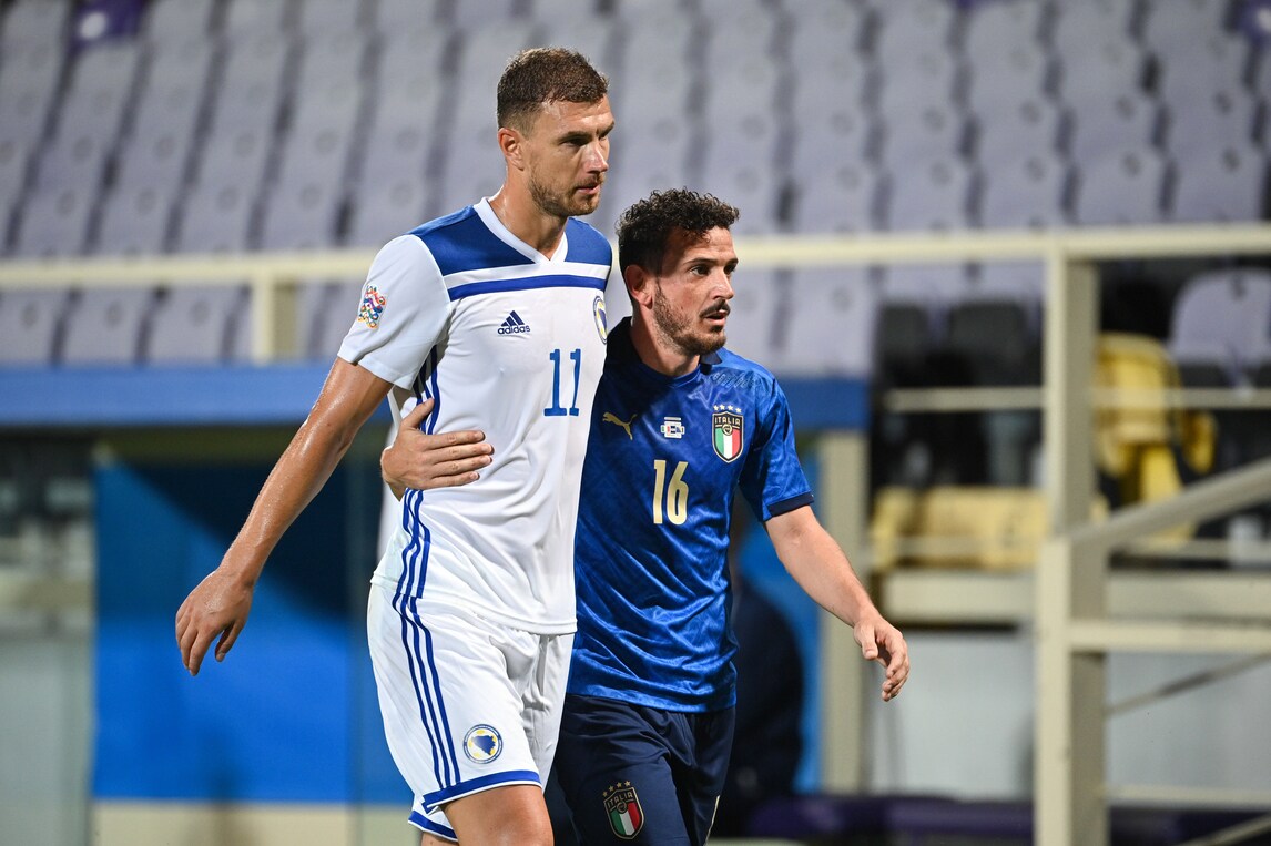 Italia-Bosnia, che abbraccio tra Florenzi e Dzeko!