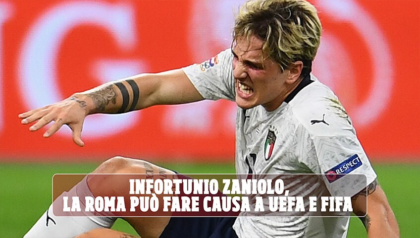 "Infortunio Zaniolo, la Roma può fare causa a Uefa e Fifa"