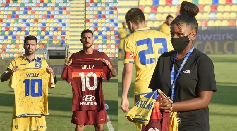 Roma e Frosinone dedicano una maglia a Willy Monteiro