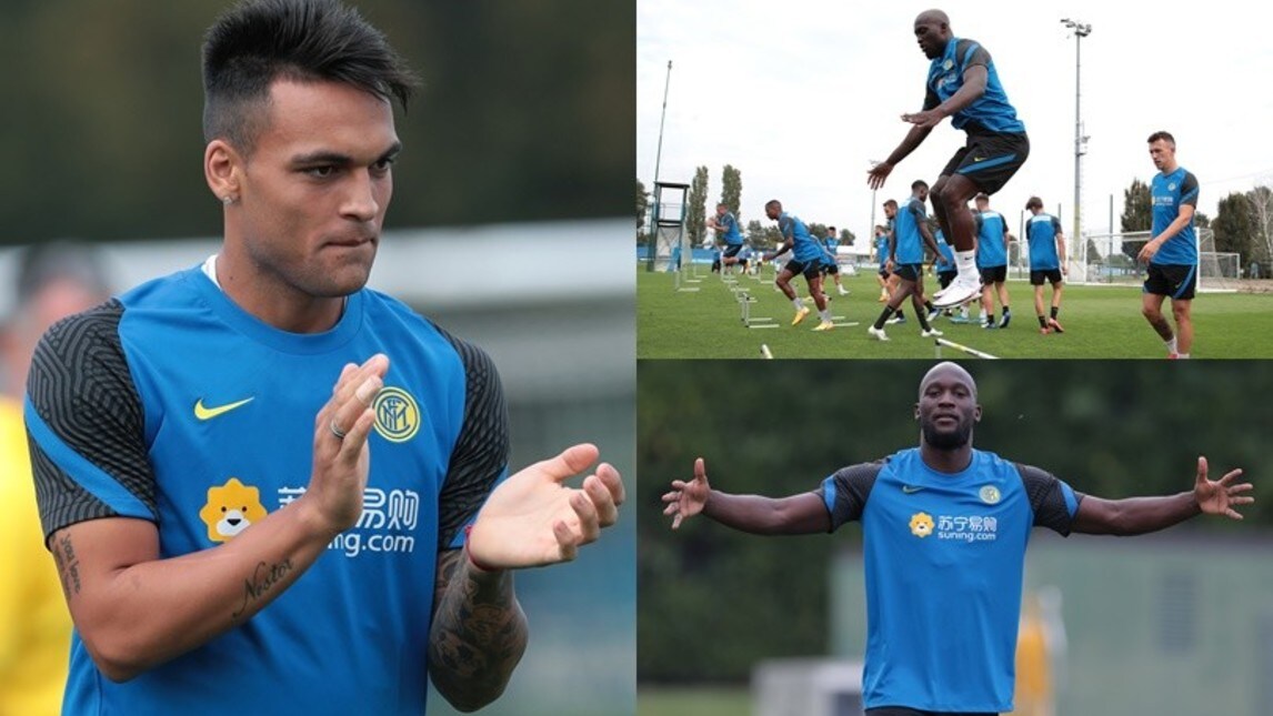 Inter, Lukaku vola... poi esulta. E Lautaro lo applaude!
