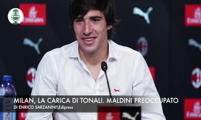 Milan, la carica di Tonali. Maldini preoccupato