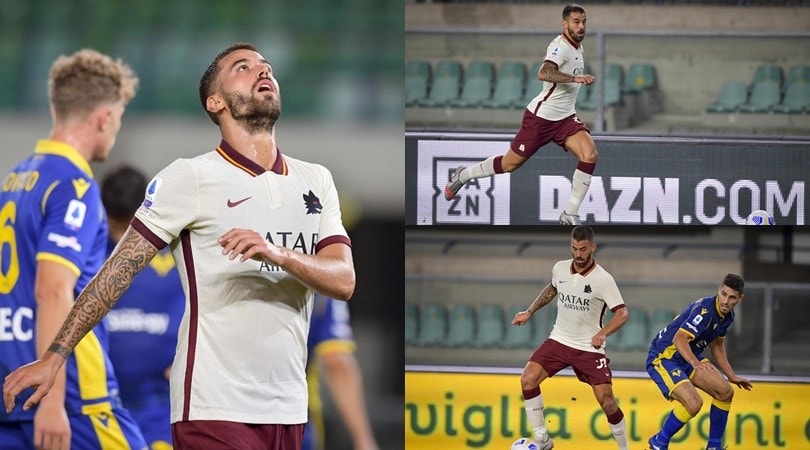 Spinazzola fermato dalla traversa: la Roma fa 0-0 a Verona