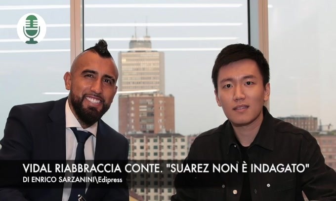 Vidal riabbraccia Conte. “Suarez non è indagato” VIDEO
