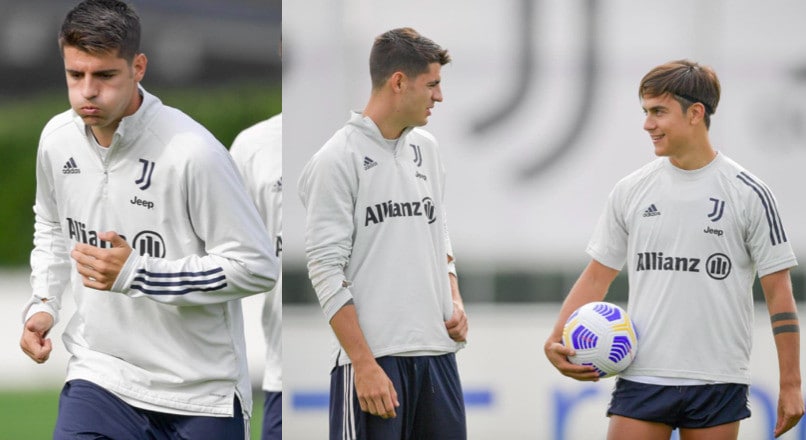 Juve, primo allenamento in gruppo per Morata