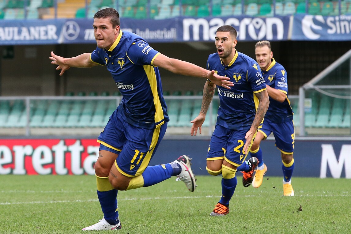 Favilli, la prima rete in Serie A manda il Verona in vetta