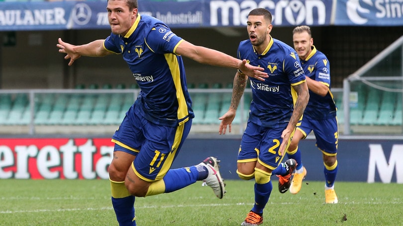 Favilli, la prima rete in Serie A manda il Verona in vetta