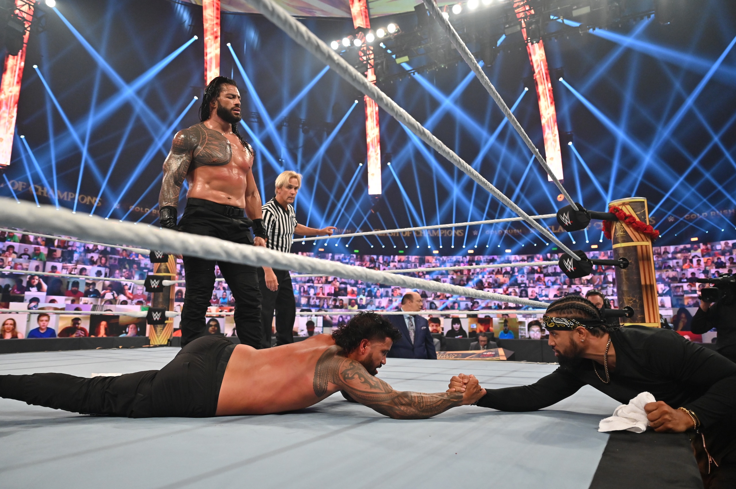 WWE Clash of Champions 2020, Roman Reigns umilia Jey Uso