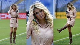 Diletta Leotta incanta l'Olimpico per Lazio-Inter