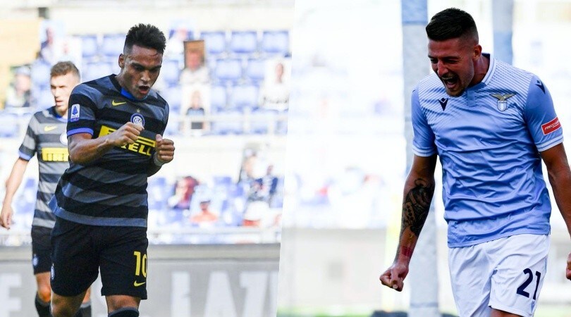 Lautaro-gol, poi l'urlo di Milinkovic: tra Lazio e Inter è 1-1