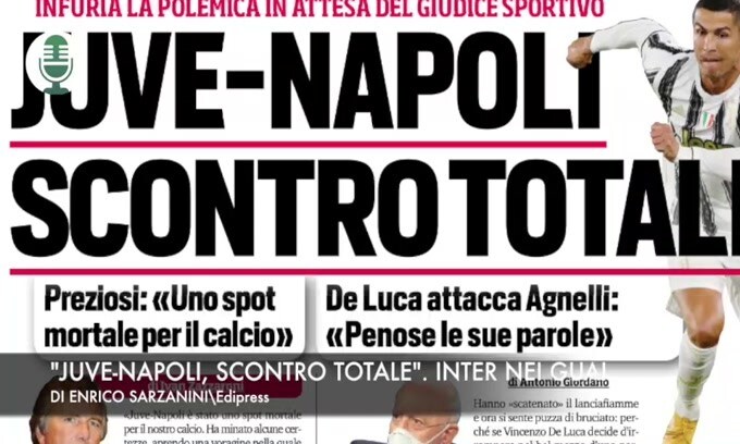 Juve-Napoli, scontro totale. Inter nei guai