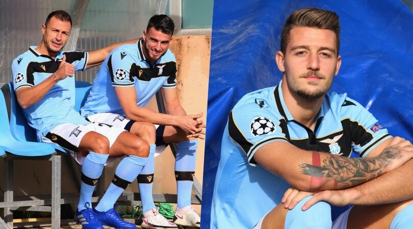 Lazio, gli scatti ufficiali: Milinkovic modello e Radu riabbraccia Hoedt