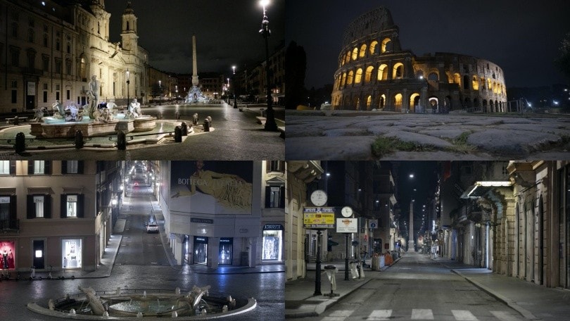 Coronavirus Roma, il coprifuoco: scene da film