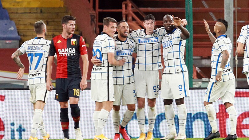 Segna sempre Lukaku: l'Inter vince a Genova, in gol anche D'Ambrosio