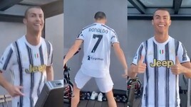Cristiano Ronaldo corre e incoraggia la sua Juve: “In bocca al lupo”