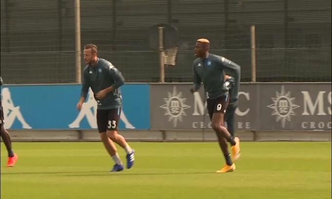 Napoli, allenamento prima dell'Europa League